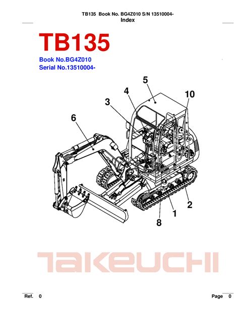 takeuchi tb135 parts